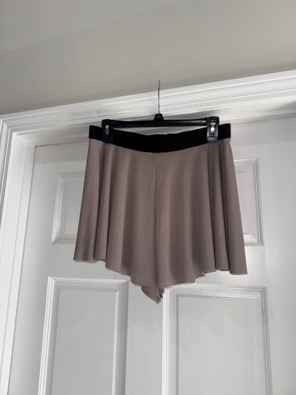 H&M Women's Tan Skirted Shorts with Black Waistband